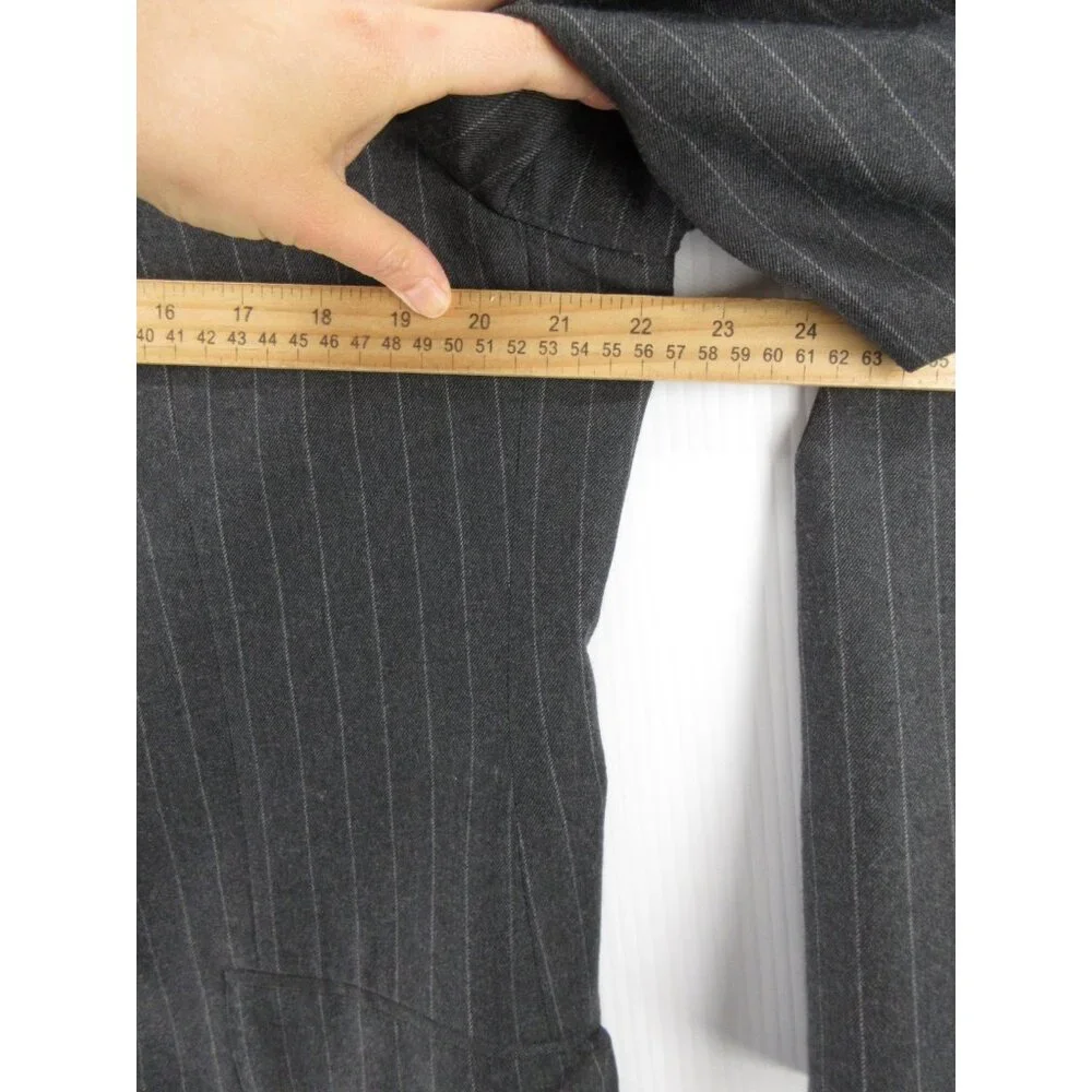 Charles Tyrwhitt Sport Coat 44 L Blazer Wool Pinstripe Jacket Slim Fit